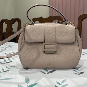Nude, pebble leather, Kate Spade bag